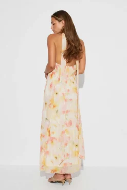 Sale Gina Tricot Pleated maxi dress Wit