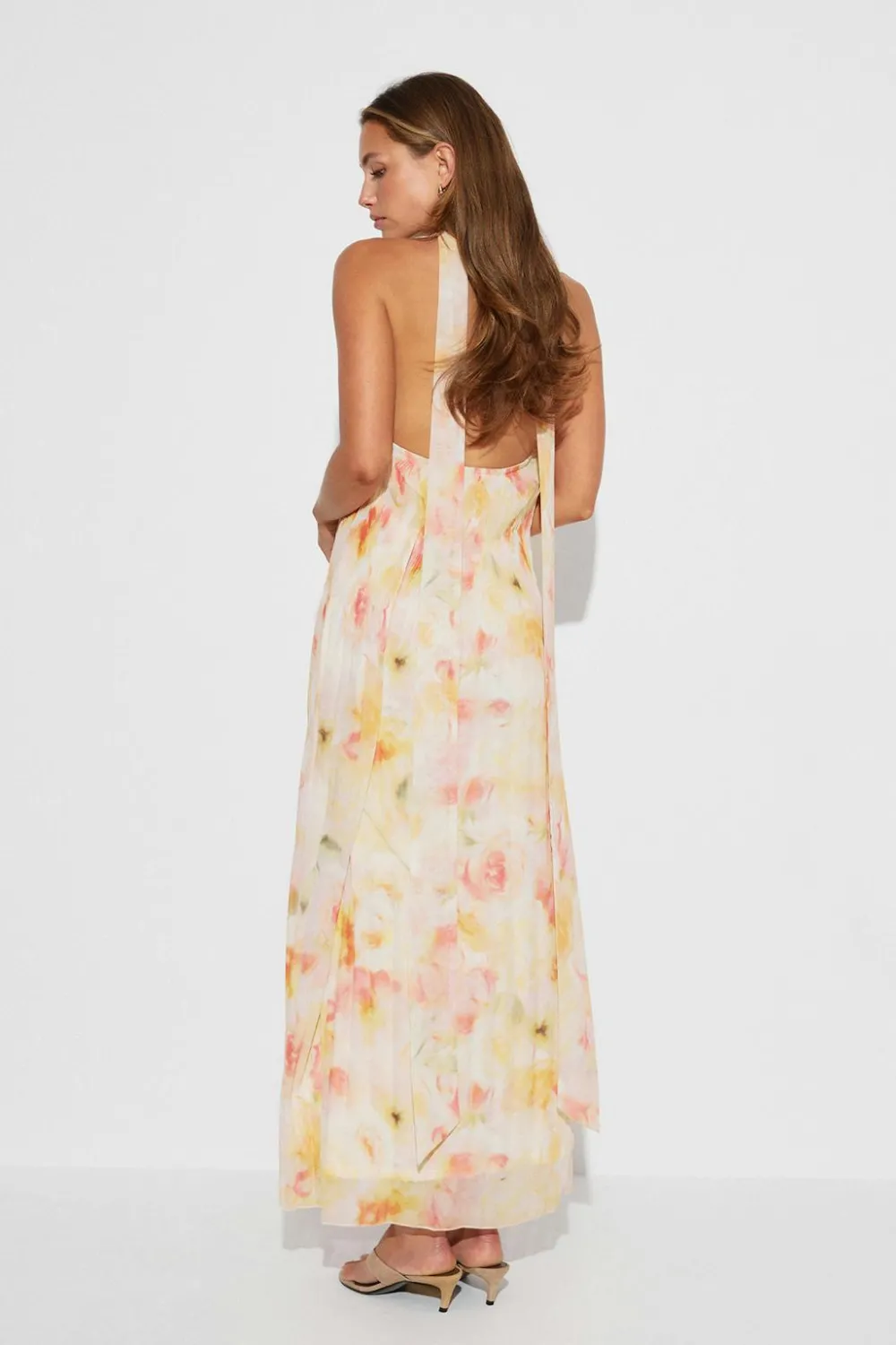 Sale Gina Tricot Pleated maxi dress Wit