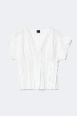 Clearance Gina Tricot Pleated top Wit