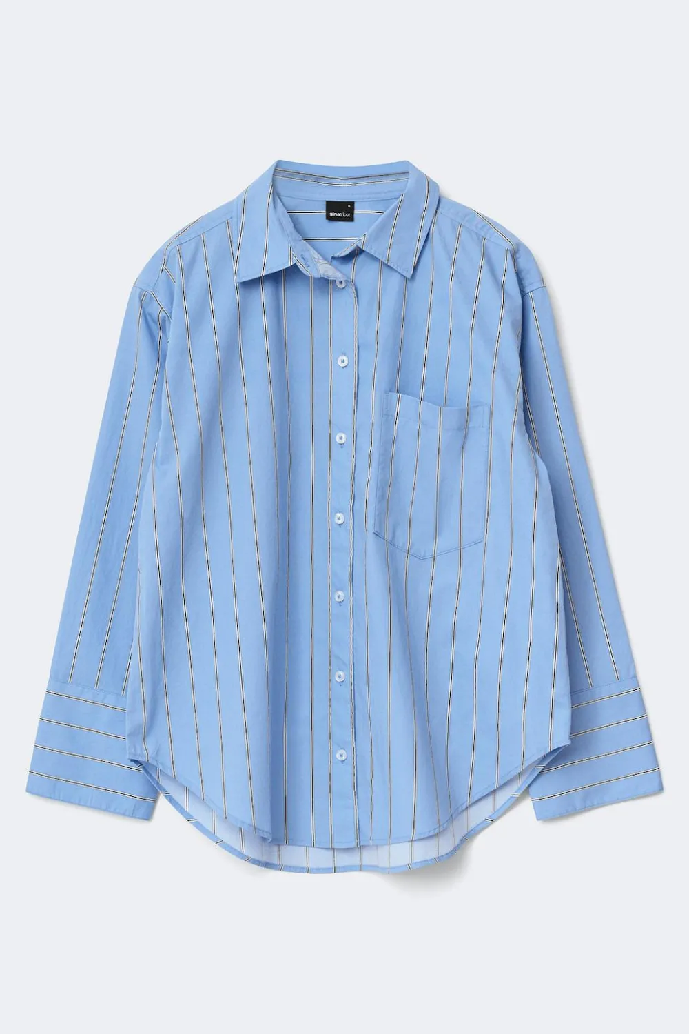 Online Gina Tricot Poplin shirt Blauw