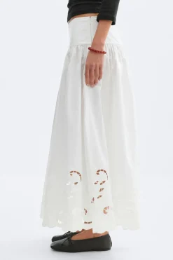 Outlet Gina Tricot Poplin skirt Wit
