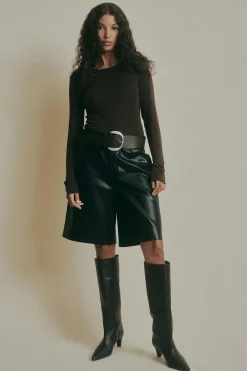 Sale Gina Tricot Premium long sleeve top Bruin