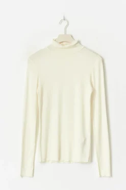 Gina Tricot Premium polo top Wit