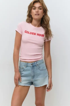 Hot Gina Tricot Printed tight top Roze