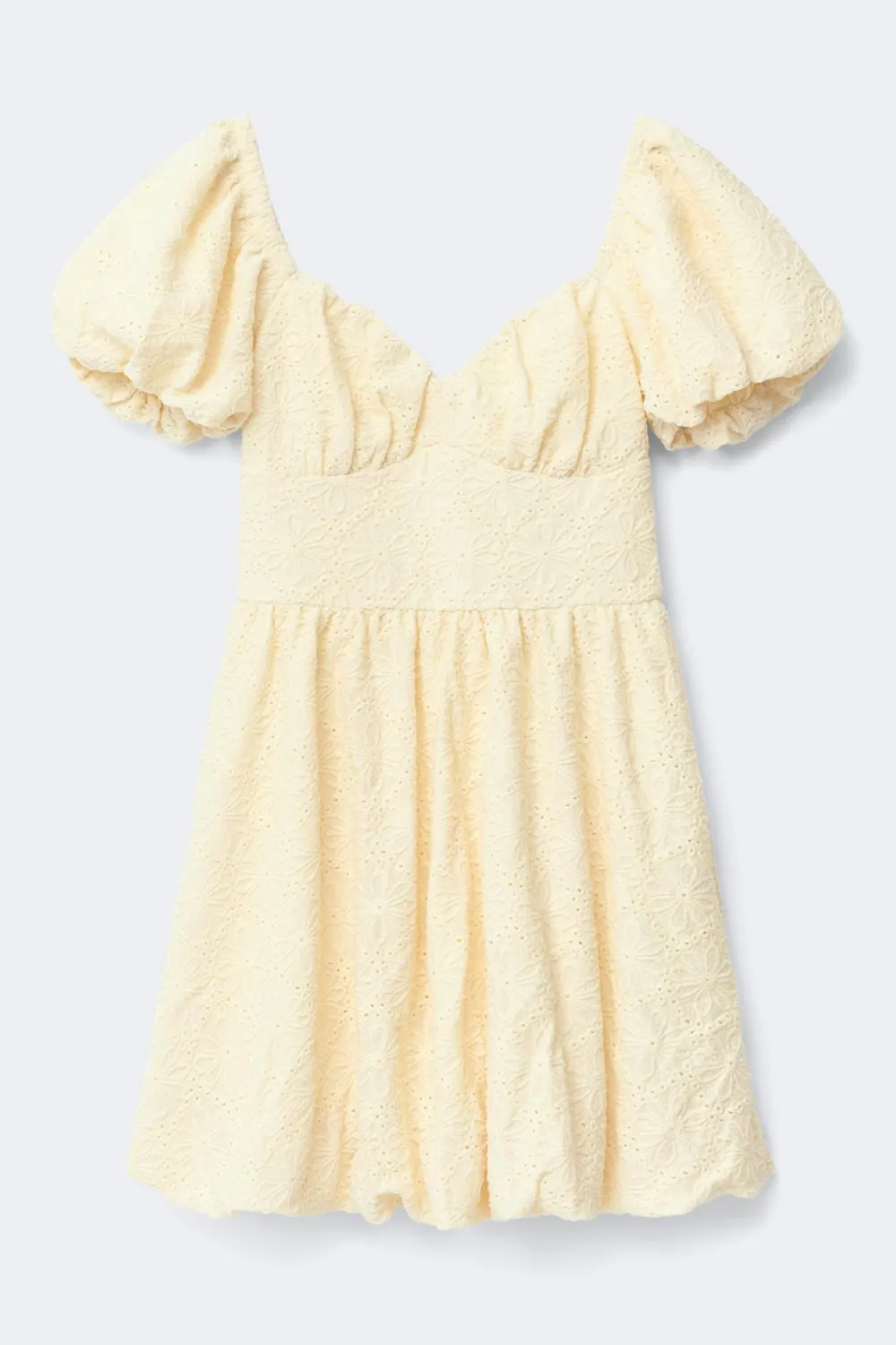 Gina Tricot Puff sleeve mini dress Geel