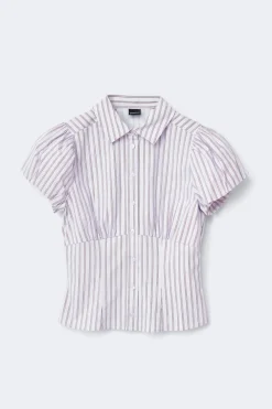 Discount Gina Tricot Puff sleeve shirt Paars