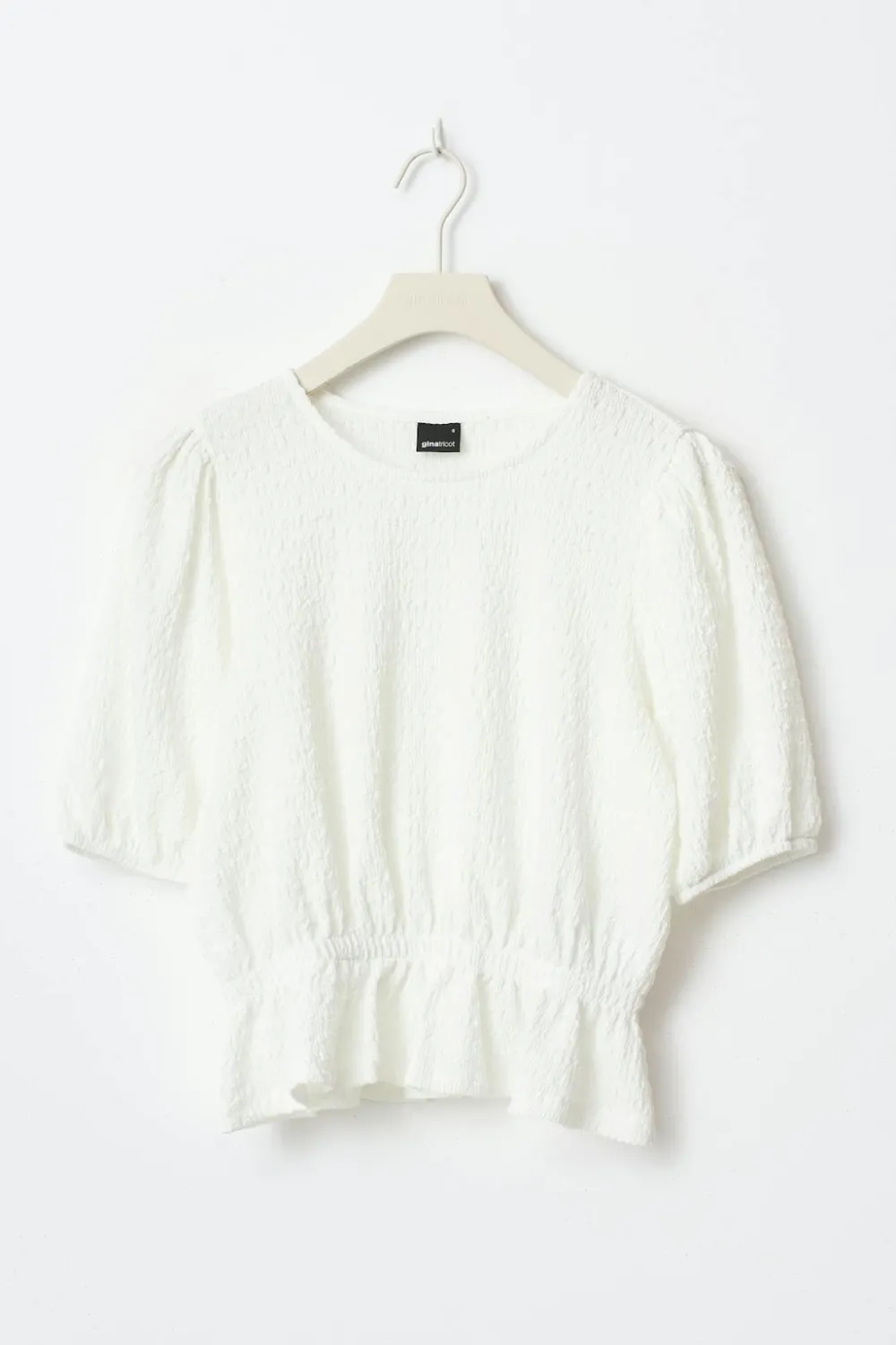 New Gina Tricot Puff sleeve top Wit