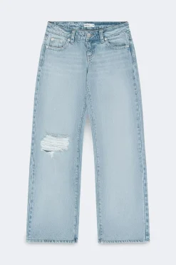 New Gina Tricot Rebel low wide jeans Blauw