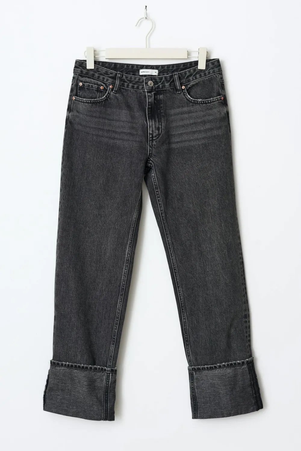 Discount Gina Tricot Remade fold up jeans Zwart