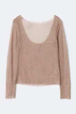 Clearance Gina Tricot Rhinestone top Bruin