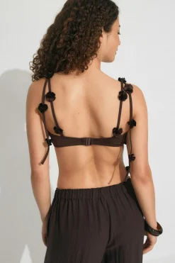 Discount Gina Tricot Rose strap bandeau Bruin