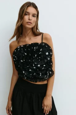 New Gina Tricot Rose top Zwart