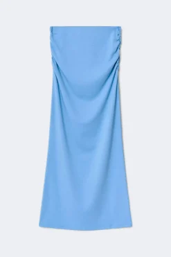 Best Gina Tricot Ruched maxi skirt Blauw