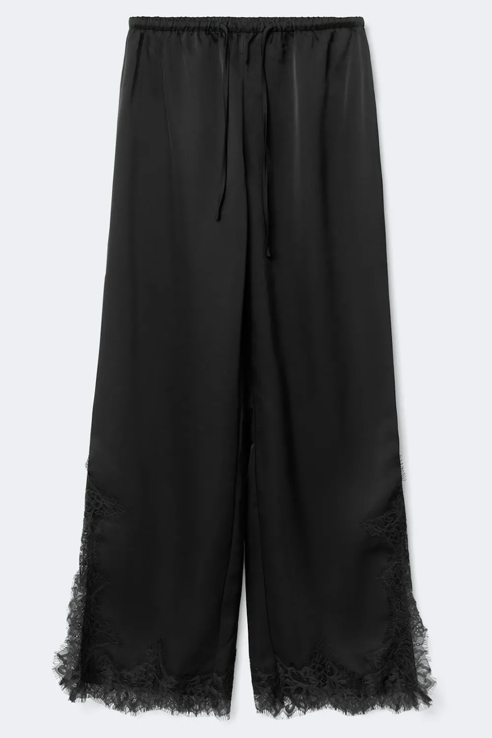 Sale Gina Tricot Satin lace trousers Zwart