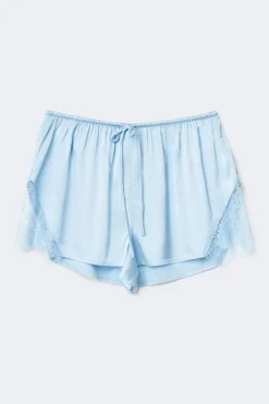 Clearance Gina Tricot Satin loungewear shorts Blauw