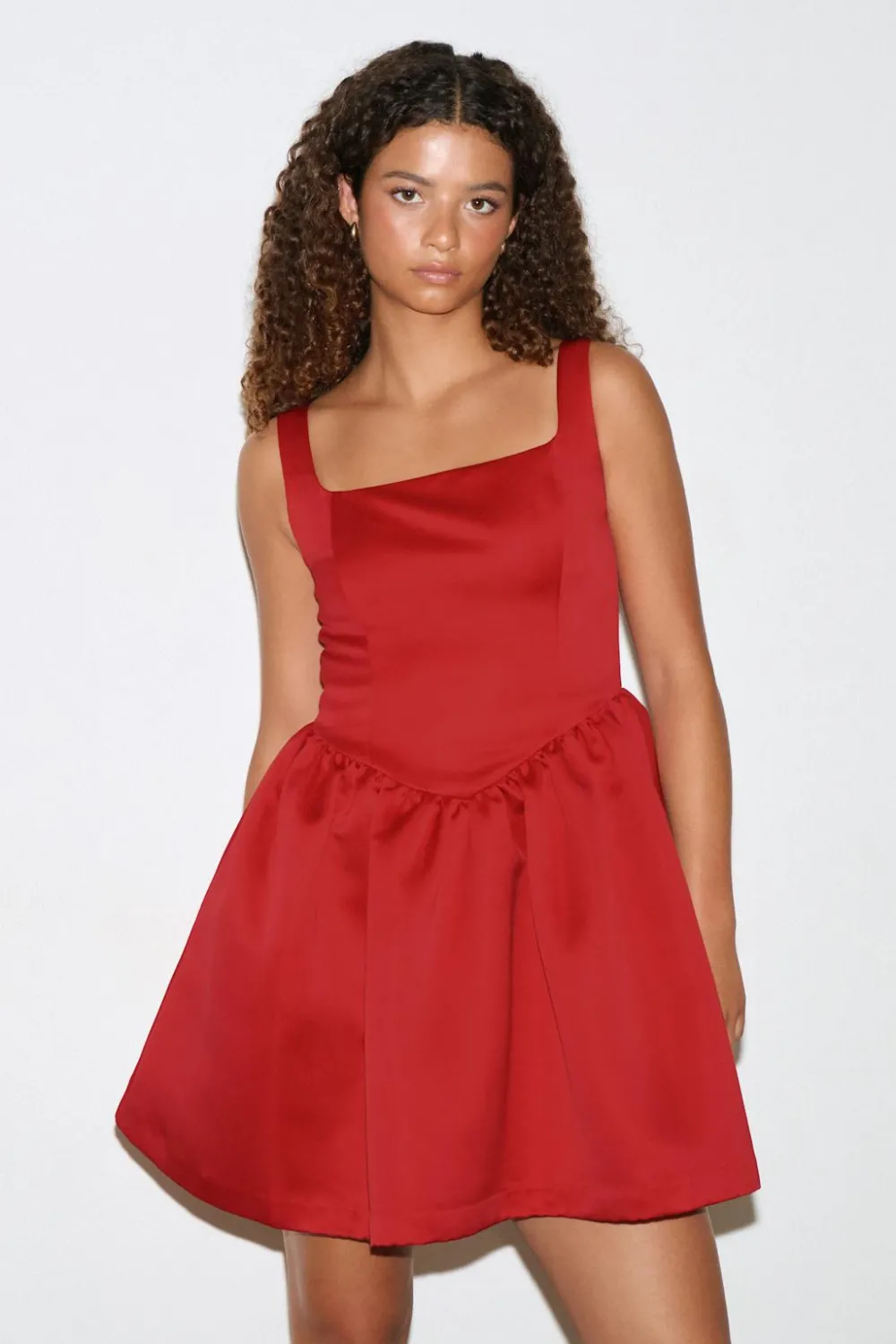 Clearance Gina Tricot Satin mini dress Rood
