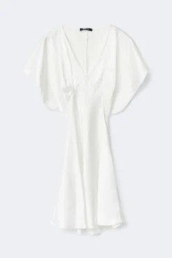 Hot Gina Tricot Satin mini dress Wit