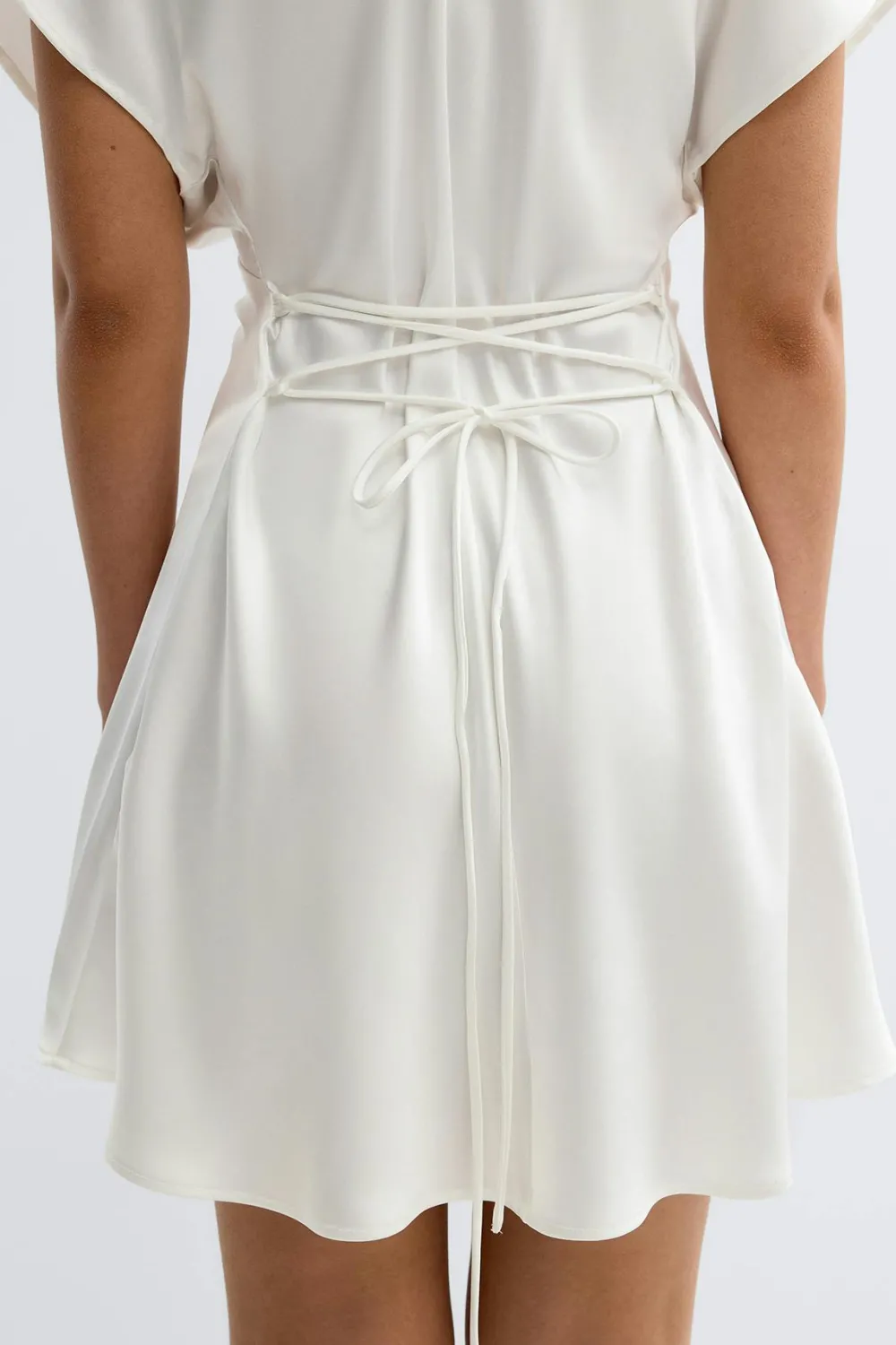 Hot Gina Tricot Satin mini dress Wit