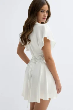 Hot Gina Tricot Satin mini dress Wit