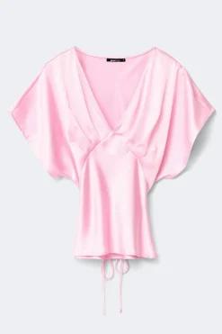 Online Gina Tricot Satin top Roze