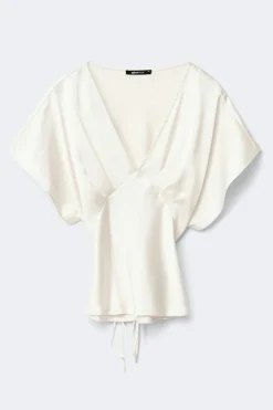 Clearance Gina Tricot Satin top Wit