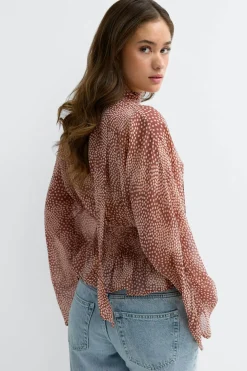 Hot Gina Tricot Scarf blouse Bruin