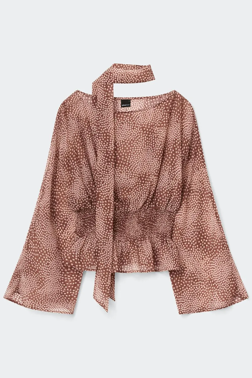 Hot Gina Tricot Scarf blouse Bruin