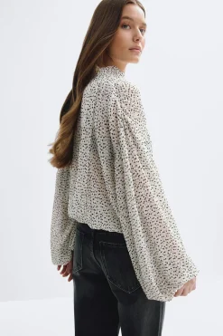 Online Gina Tricot Scarf blouse Zwart