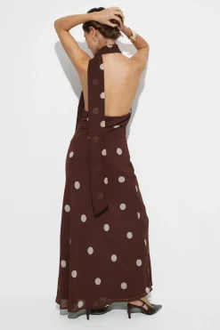 Clearance Gina Tricot Scarf maxi dress Beige