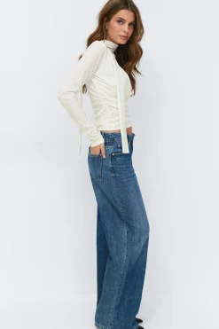 Online Gina Tricot Scarf top Wit