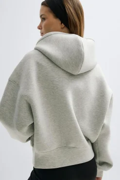 Hot Gina Tricot Scuba zip hoodie Grijsv