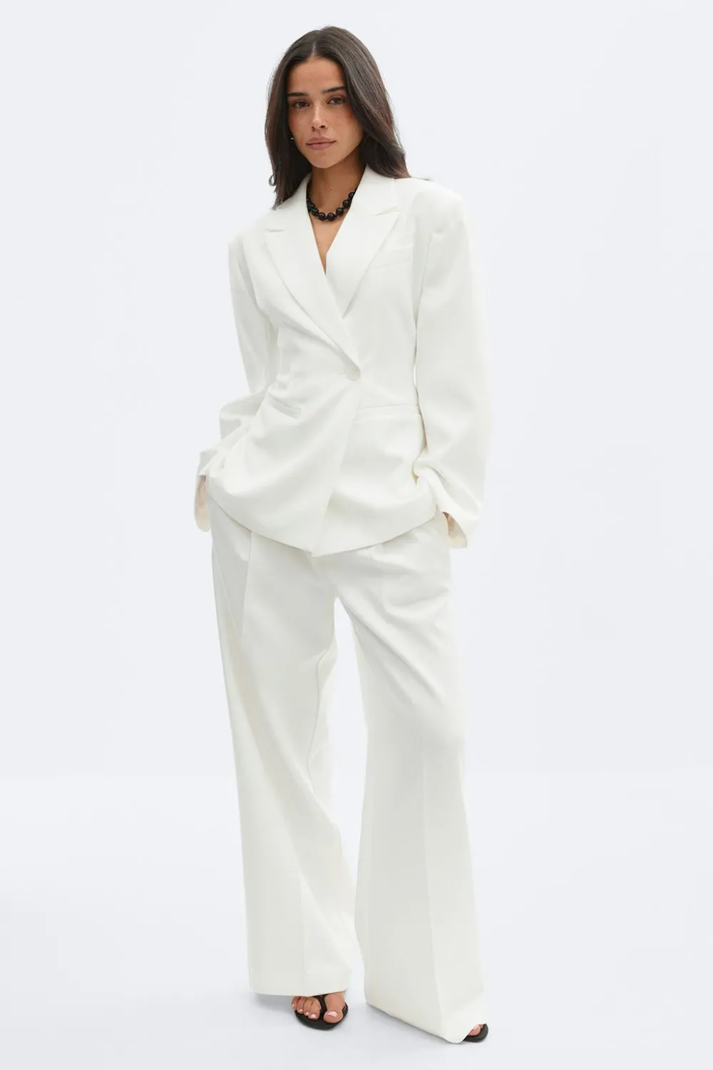Hot Gina Tricot Shaped blazer Wit
