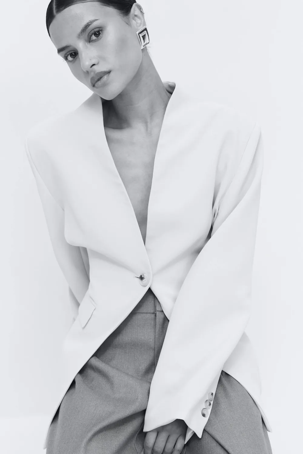 Clearance Gina Tricot Shaped blazer Beige