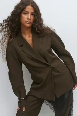 Clearance Gina Tricot Shaped blazer Bruin