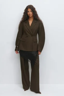 Clearance Gina Tricot Shaped blazer Bruin