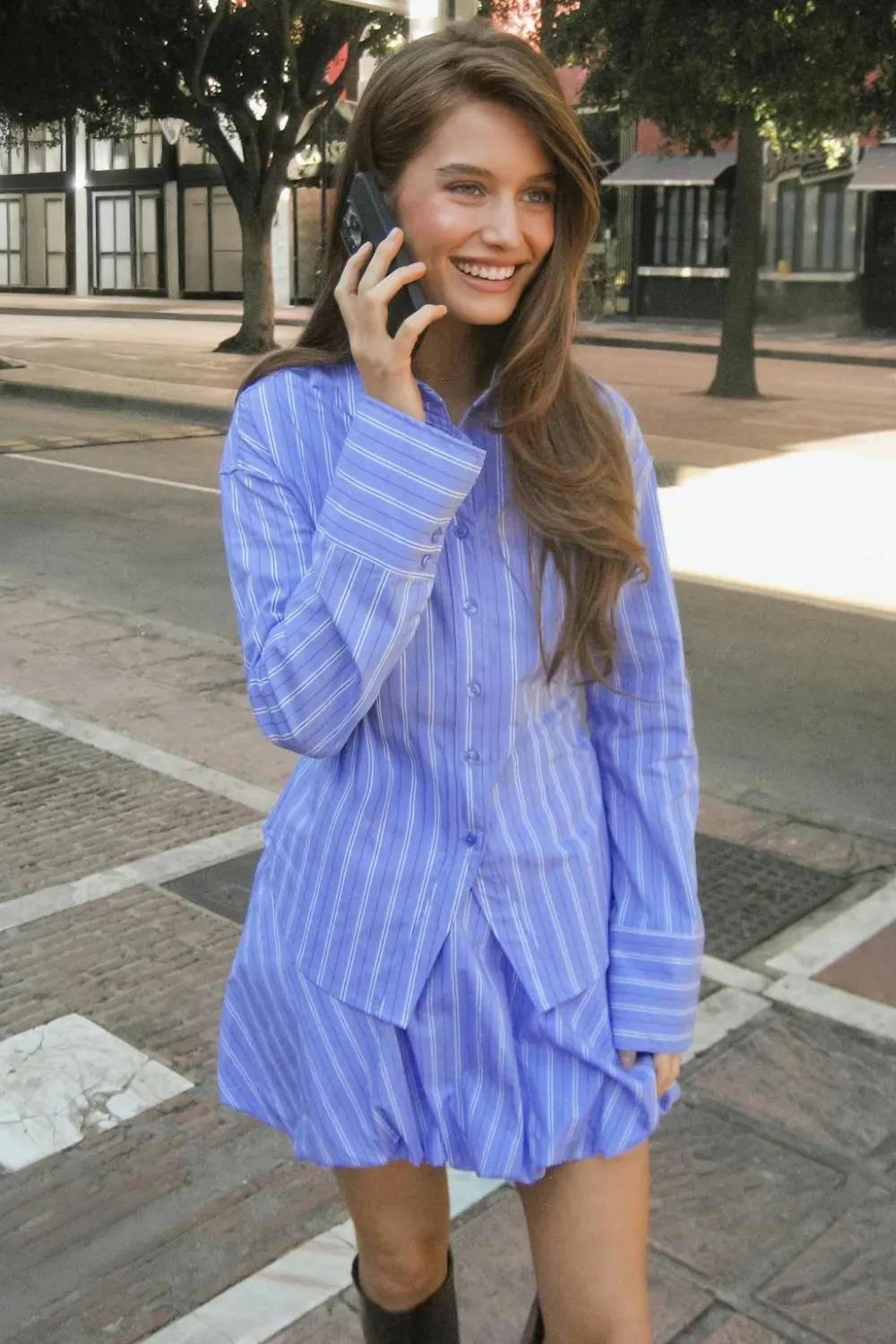 Hot Gina Tricot Shaped blouse Blauw