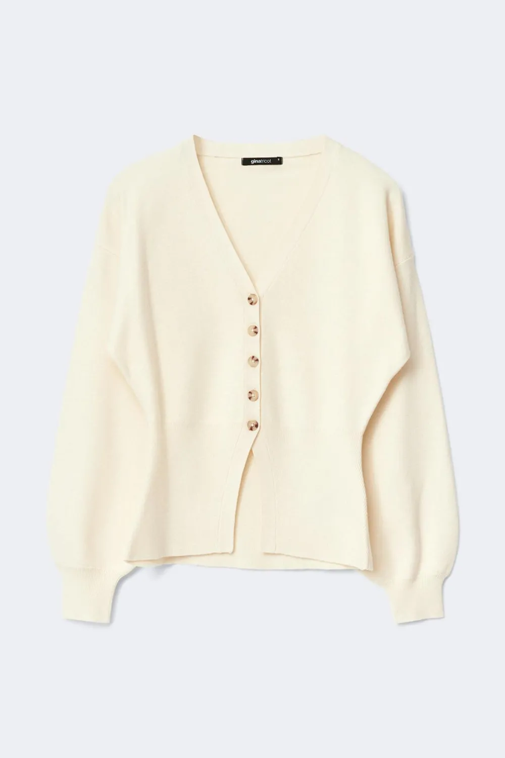 Gina Tricot Shaped knitted cardigan Wit