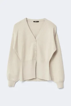Outlet Gina Tricot Shaped knitted cardigan Beige