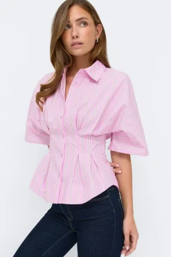Outlet Gina Tricot Shaped shirt Roze