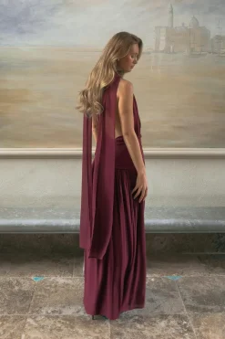 Best Gina Tricot Shawl maxi dress Rood