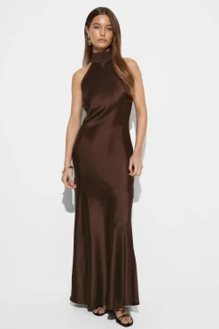 Best Gina Tricot Shawl maxi dress Bruin