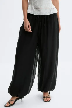 Online Gina Tricot Sheer balloon trousers Zwart