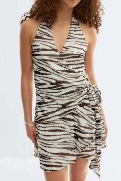 Hot Gina Tricot Sheer wrap dress Wit