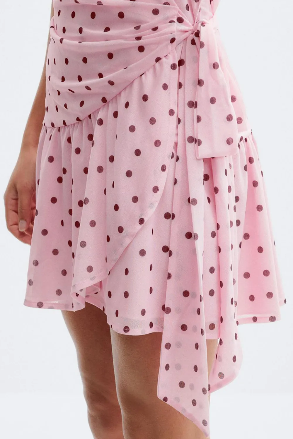 Outlet Gina Tricot Sheer wrap dress Roze