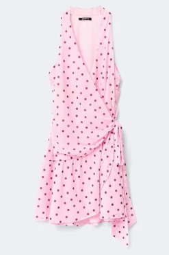Outlet Gina Tricot Sheer wrap dress Roze