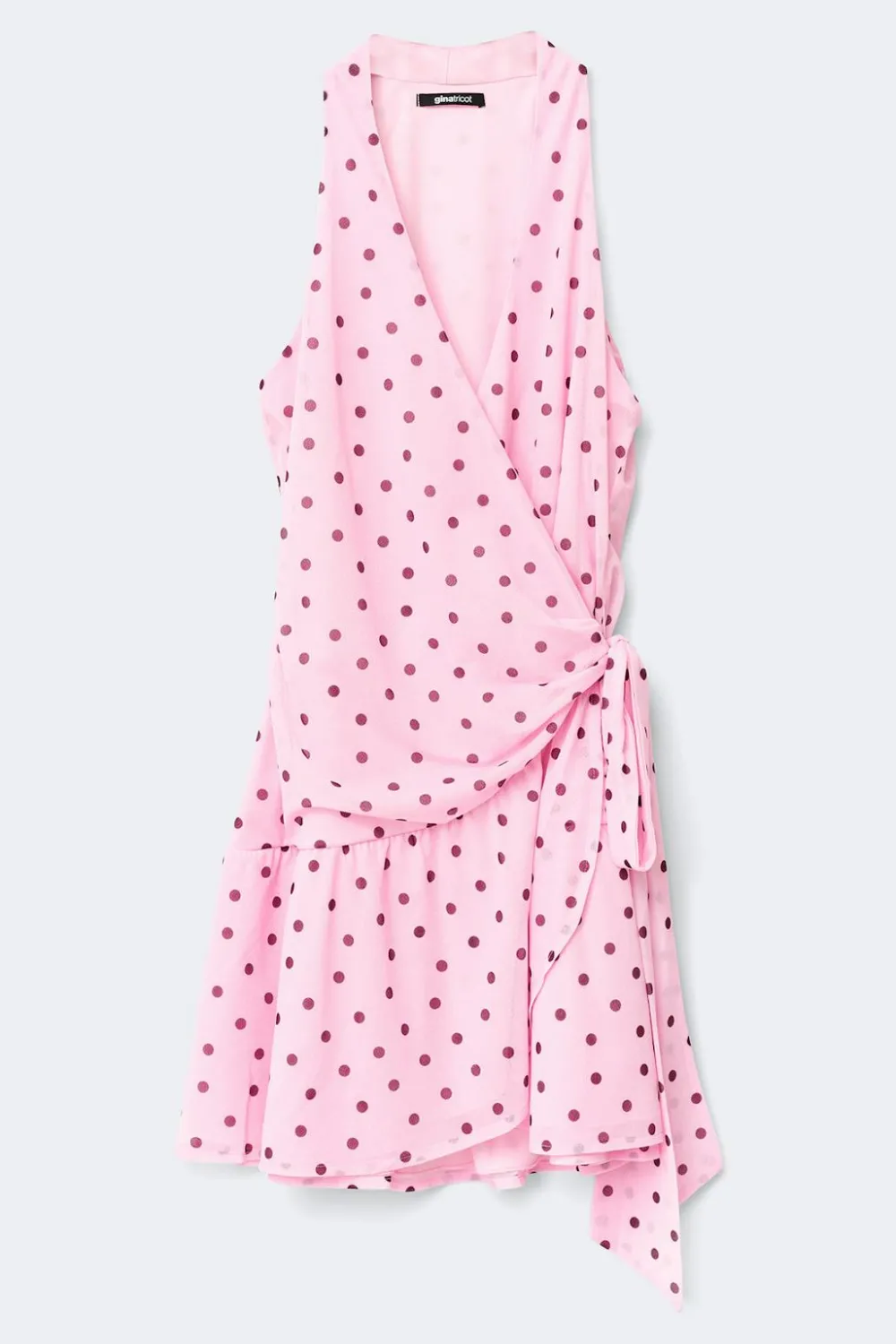 Outlet Gina Tricot Sheer wrap dress Roze