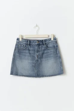 Online Gina Tricot Short denim skirt Blauw