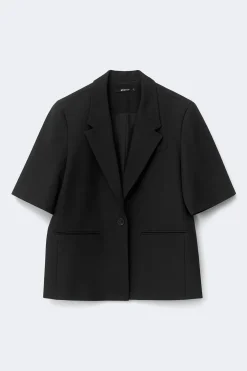 New Gina Tricot Short sleeve blazer Zwart