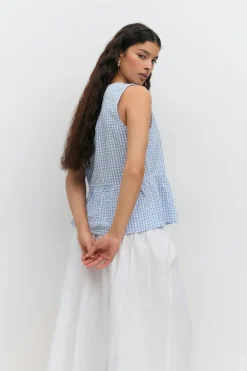 Discount Gina Tricot Sleeveless blouse Blauw