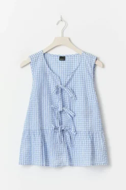 Discount Gina Tricot Sleeveless blouse Blauw
